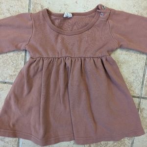 Quincy Mae Longsleeve Baby Dress - Clay
